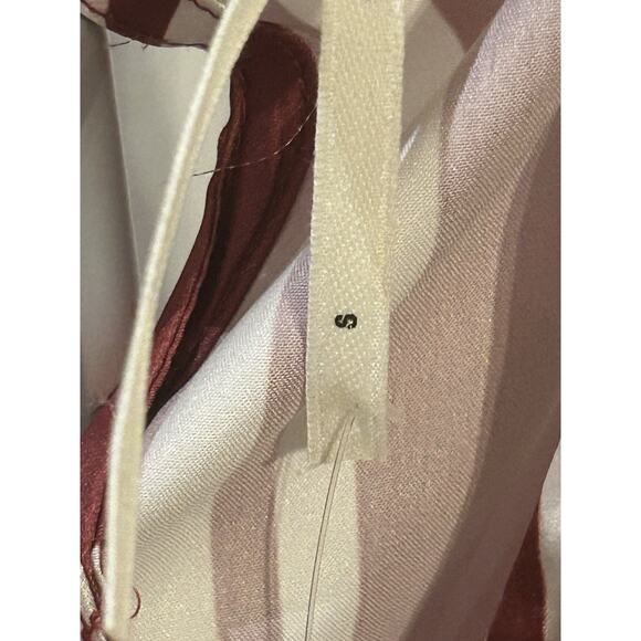 NWT Anthropologie Red/White Silky Pajama Romper size S - Picture 6 of 7